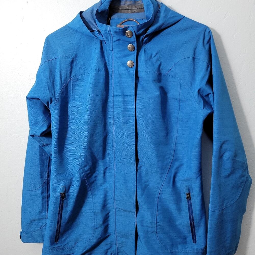 Merrill Opti-Shell Blue Women's Light Hooded Jacket Size SP 72721-0399